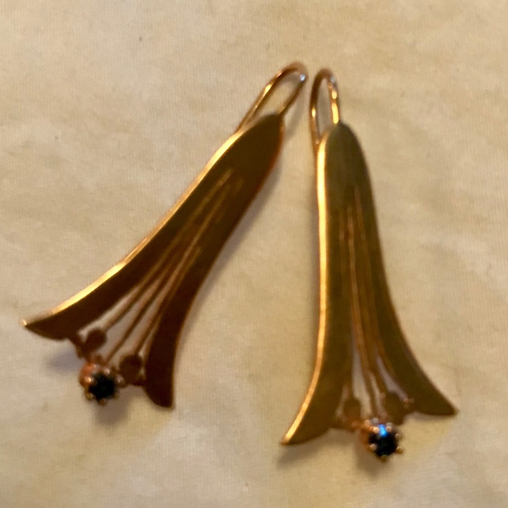 14k Gold with Sapphire stone Earrings